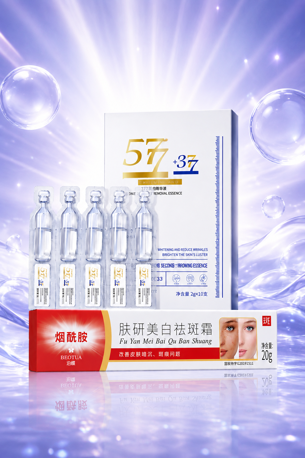 577 plus 377 Corrector skincare product